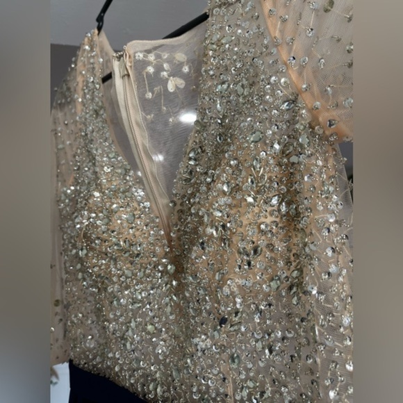 White by Soiéblu Embellished Gown with Sequins and Jewels - Picture 7 of 16